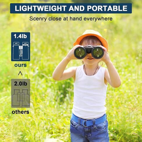12x42 HD Waterproof Binoculars for Adults, Compact Binocular for Bird Watching (Black) in Saudi Arabia