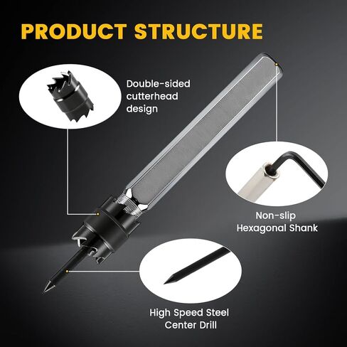 13 Pcs Spot Weld Cutter Sets Double Sided, 3/8" and 5/16" HSS Spot Weld Cutter Remover Drill Bits in Saudi Arabia