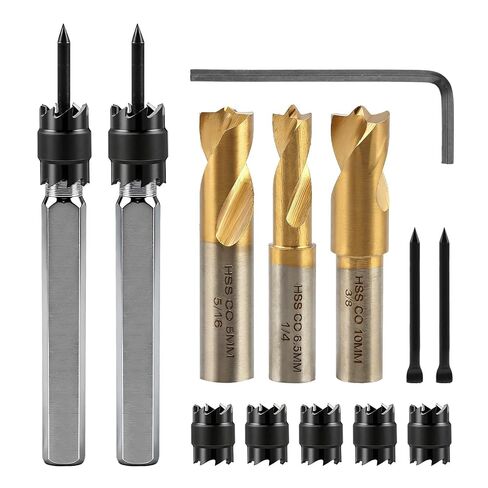 13 Pcs Spot Weld Cutter Sets Double Sided, 3/8" and 5/16" HSS Spot Weld Cutter Remover Drill Bits in Saudi Arabia