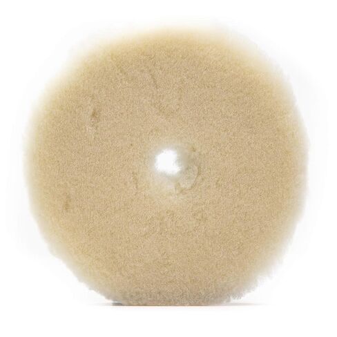 Lake Country Manufacturing Low-Lint Wool Buffing Pad - 1/2" Knitted Lambswool with 3/8" Foam with Interface - Premium Buffing Pad, Fast Cutting, Advanced Heat Dissipation and No Shedding (6 Inch) in Saudi Arabia
