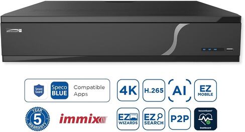 Speco N32NRN12TB 32-Channel 4K NVR with Facial Recognition and Smart Analytics, 12 TB in Saudi Arabia