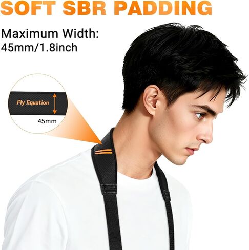 1.8" Wide Camera Should Strap for DSLR/SLR Cameras, Adjustable Length 39.4-63 inch, 60kg Load Capacity, Anti-Slip, as a Sling, Neck, Shoulder Strap for Travel, Street &Outdoor Photography in Saudi Arabia