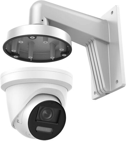 DS-2CD2387G2-LU 4K 8MP Color-Vu Turret POE IP Camera, 247 Full Color Night Version, H.265+, 2.8mm Lens, WDR, Built in Mic, Human & Vehicle Detection Bundle with PC140 WMS WML DS-1273ZJ-140 LTB342-140 in Saudi Arabia