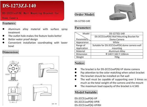 DS-2CD2387G2-LU 4K 8MP Color-Vu Turret POE IP Camera, 247 Full Color Night Version, H.265+, 2.8mm Lens, WDR, Built in Mic, Human & Vehicle Detection Bundle with PC140 WMS WML DS-1273ZJ-140 LTB342-140 in Saudi Arabia