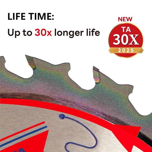 2-Pack 6-1/2" 24-Tooth Arbor 5/8" Woodworking Circular Saw Blade,Framing/General Purpose,Special Anti-Thermal Adhesion Coating on Cutting Edge-TA,High Finish, Long Life,6-1/2" 24T 5/8" in Kuwait