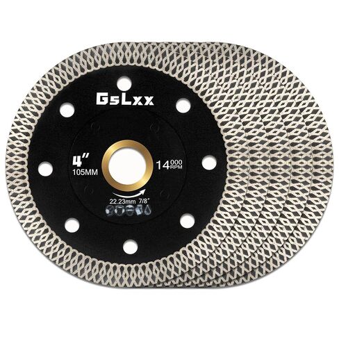 4 1/2 inch Diamond Tiles Saw Blades 4.5" Dry Wet Cutter Angle Grinder Diamond Blades for Porcelain Tiles Ceramic Marble Granite （115mm 5PCS） in Kuwait