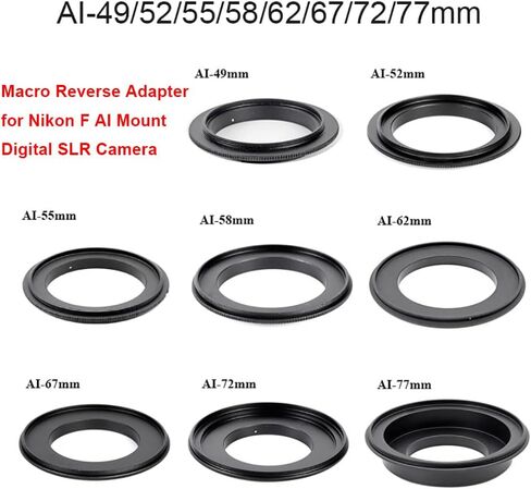 55mm Macro Lens Reverse Adapter Ring for Nikon F AI Mount Digital SLR Camera in Kuwait