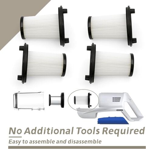 4-Pack Vacuum Filter Compatible with WHALL EV-691 Cordless Vacuum Cleaner for HEPA Washable Reusable, Dry Cleaner Filtration Part for Home in Saudi Arabia