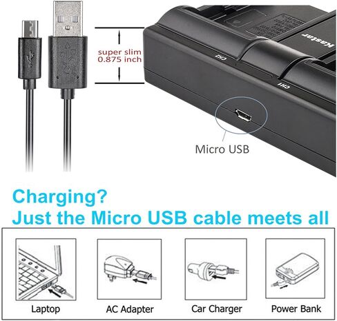 شاحن USB مزدوج من Kastar لهاتف Samsung SLB-11A SLB11A 11A وSamsung WB600 WB650 WB700 WB1000 WB2000 CL65 CL80 EX1 HZ25W HZ30W HZ35W HZ50W ST1000 ST5000 ST5500 TL240 TL320 TL350 TL500 الكاميرات in Kuwait