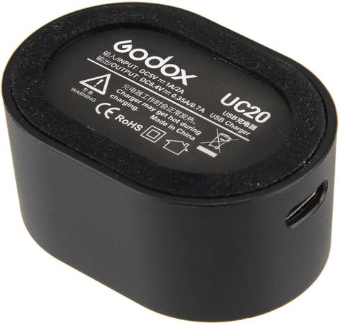 Godox Flash UC-20 USB Charger for V350 Series Flash Batteries, Compact Portable Charging Solution for Lithium-Ion Batteries, Stable Efficient Power Management for Travel and On-Location Use in Saudi Arabia