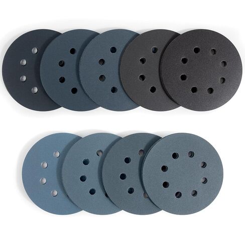 80 PCS 5-Inch 8-Hole Sanding Discs,Viaky Wet Dry Sanding Pads,8 Mixed Grits | 320 400 600 800 1000 1200 1500 2000 Grit Round Hook and Loop Sandpaper for Random Orbital Sander in Saudi Arabia