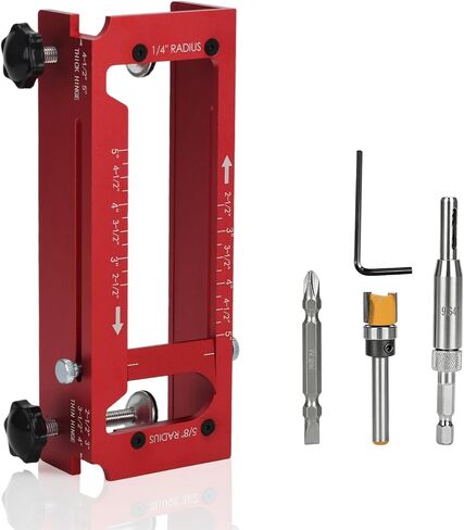 Door Hinge Jig, Aluminum Alloy Router Template for Hinge Mortising from 2.5" to 5" in Saudi Arabia