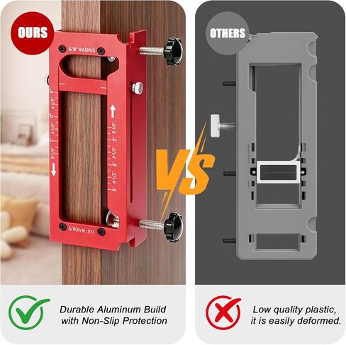 Door Hinge Jig, Aluminum Alloy Router Template for Hinge Mortising from 2.5" to 5" in Saudi Arabia