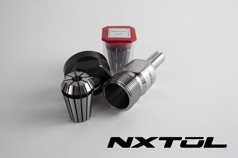 NXT-10015 Router Bit Spindle Adapter for Rockwell Shapers | Includes 1/4" and 1/2" ER20 collets| No slip, Improved Life, Easy cutter extraction | Made in U.S.A in Saudi Arabia