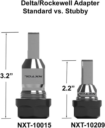 NXT-10015 Router Bit Spindle Adapter for Rockwell Shapers | Includes 1/4" and 1/2" ER20 collets| No slip, Improved Life, Easy cutter extraction | Made in U.S.A in Saudi Arabia
