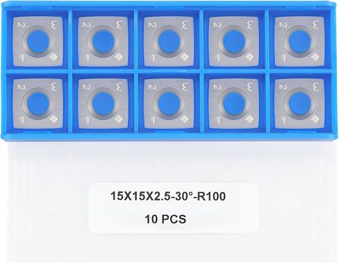 Carbide Inserts Byrd Shelix Replacement Cutters 15mm Square Carbide Cutters With 4″ Edge Radius For Woodworking Spiral/helical Planer Cutter Head,10PCS in Kuwait