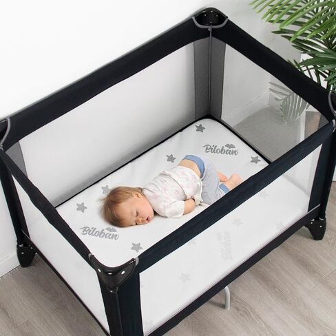 وسادة سرير بيلوبان مقاس 29 × 41، تناسب 4moms Breeze Plus المحمولة و4moms Breeze GO للسفر المحمول، رغوة أطفال ناعمة مقاومة للماء ومسامية مع غطاء بسحّاب قابل للإزالة in Kuwait