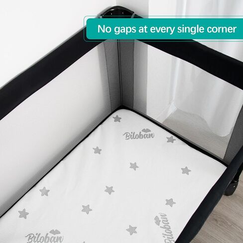 وسادة سرير بيلوبان مقاس 29 × 41، تناسب 4moms Breeze Plus المحمولة و4moms Breeze GO للسفر المحمول، رغوة أطفال ناعمة مقاومة للماء ومسامية مع غطاء بسحّاب قابل للإزالة in Kuwait