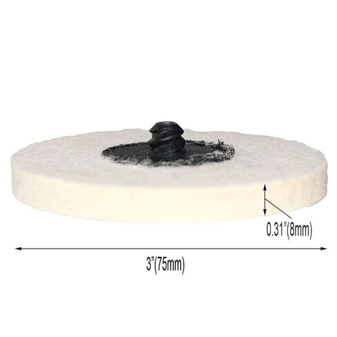 FPPO 3 inch 10pcs Sanding Pad Wool Felt Quick Change Discs,Surface Polishing Buffing Pads Wheel in Saudi Arabia