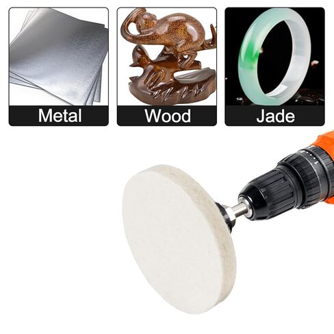 FPPO 3 inch 10pcs Sanding Pad Wool Felt Quick Change Discs,Surface Polishing Buffing Pads Wheel in Saudi Arabia