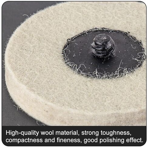 FPPO 3 inch 10pcs Sanding Pad Wool Felt Quick Change Discs,Surface Polishing Buffing Pads Wheel in Saudi Arabia