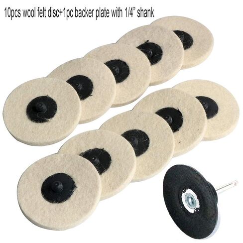 FPPO 3 inch 10pcs Sanding Pad Wool Felt Quick Change Discs,Surface Polishing Buffing Pads Wheel in Saudi Arabia