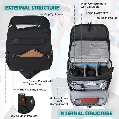 Water Proof DSLR SLR Mirrorless Camera Sling Bag with Rain Cover in Saudi Arabia