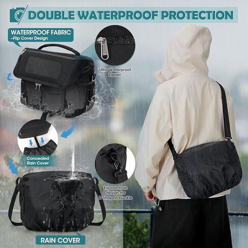 Water Proof DSLR SLR Mirrorless Camera Sling Bag with Rain Cover in Saudi Arabia