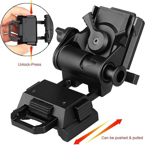YSS L4 G24 NVG Mount Metal Night Vision Helemet Mount for PVS15/PVS18 Night Vision Goggles Dovetail Mount No Shaking Black in Saudi Arabia
