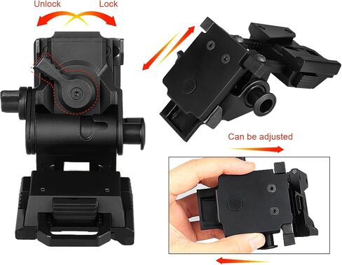 YSS L4 G24 NVG Mount Metal Night Vision Helemet Mount for PVS15/PVS18 Night Vision Goggles Dovetail Mount No Shaking Black in Saudi Arabia