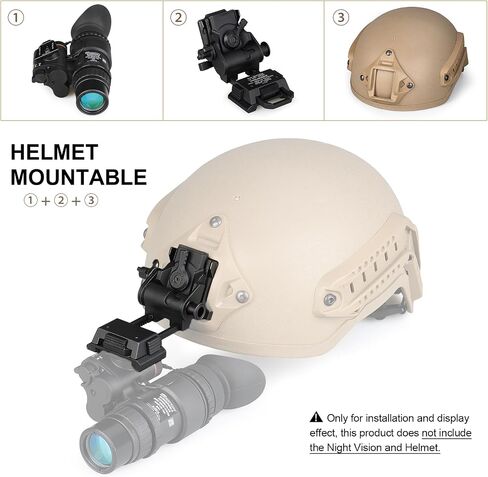 YSS L4 G24 NVG Mount Metal Night Vision Helemet Mount for PVS15/PVS18 Night Vision Goggles Dovetail Mount No Shaking Black in Saudi Arabia