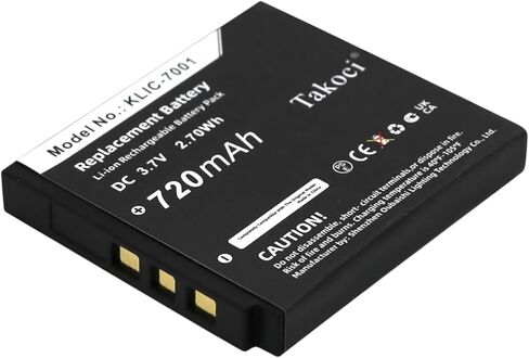 KLIC-7001 2-Pack Replacement Battery Compatible with Kodak EasyShare M763 M863 M320 M341 M340 M1063 V705 V550 M893 is M853 Zoom V610 M1073 is M753 Zoom V570 M1063 M1073IS,3.7V 720mAh in Kuwait