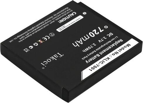 KLIC-7001 2-Pack Replacement Battery Compatible with Kodak EasyShare M763 M863 M320 M341 M340 M1063 V705 V550 M893 is M853 Zoom V610 M1073 is M753 Zoom V570 M1063 M1073IS,3.7V 720mAh in Kuwait