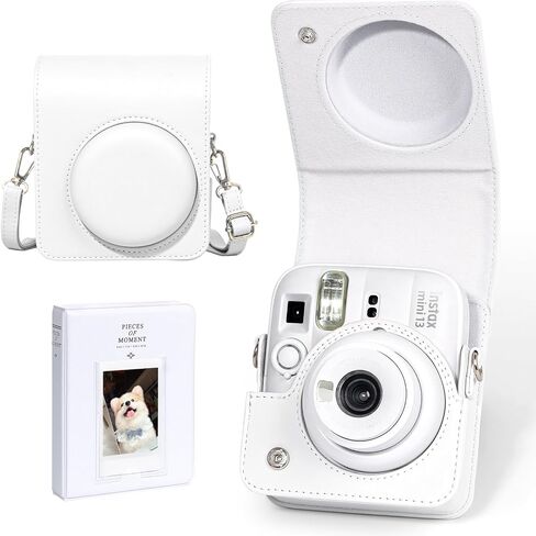Camera Case for Fujifilm Instax Mini 13 Instant Camera, Blue | Mini 13 Camera Protective Case, Mini 13 Case Cover, PU Leather Bag, with 64 Photo Album 2x3, Adjustable Strap, No Camera in Saudi Arabia