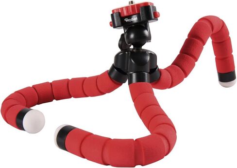 Rollei Monkey Pod - Adaptive Mini Tripod for Traveling with flexible legs, incl. ball head and quick release plate - Black in Kuwait