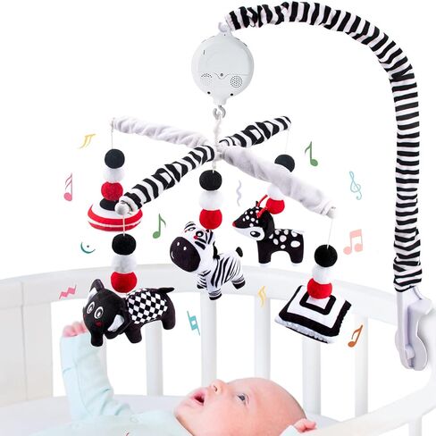 teytoy My First Baby Crib Mobile, Black and White Baby Mobile for Crib, High Contrast Mobile Toy for Newborn Infants Boys and Girls in Saudi Arabia