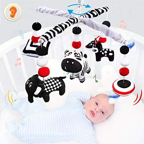 teytoy My First Baby Crib Mobile, Black and White Baby Mobile for Crib, High Contrast Mobile Toy for Newborn Infants Boys and Girls in Saudi Arabia