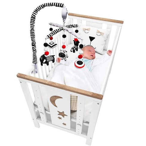 teytoy My First Baby Crib Mobile, Black and White Baby Mobile for Crib, High Contrast Mobile Toy for Newborn Infants Boys and Girls in Saudi Arabia