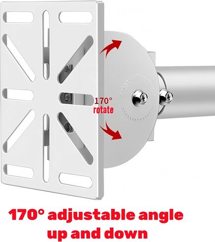 Security Camera Pole Mount with Universal Adapter - Ceiling/Wall Bracket for CCTV, Dome, PTZ Cameras (Aluminum Construction)(11.8 inches Wall Mount with Plate) in Saudi Arabia