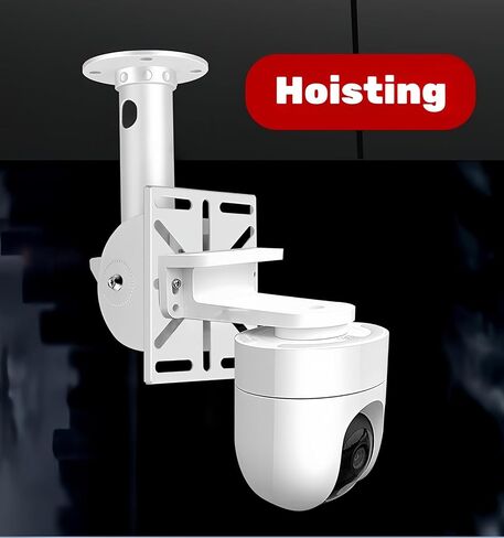Security Camera Pole Mount with Universal Adapter - Ceiling/Wall Bracket for CCTV, Dome, PTZ Cameras (Aluminum Construction)(11.8 inches Wall Mount with Plate) in Saudi Arabia