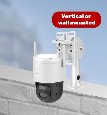 Security Camera Pole Mount with Universal Adapter - Ceiling/Wall Bracket for CCTV, Dome, PTZ Cameras (Aluminum Construction)(11.8 inches Wall Mount with Plate) in Saudi Arabia