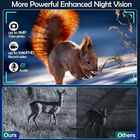 Nightiger Night Vision Binoculars High Resolution 6x5 Excellent Color Optics Built-in 6000mAh Rechargeable Batteries HD Night Vision Goggles with Camera Night Vision Monocular Telescope Binoculars in Kuwait