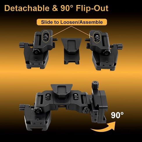 Night Vision Goggles Binocular Bridge Mount + Dovetail Shoe for Dual PVS14 | Metal Helmet NVG Mount,Monocular NVGs Parts,PVS-14 Adapter Compatible with PVS 14 Night-Vision Only in Saudi Arabia