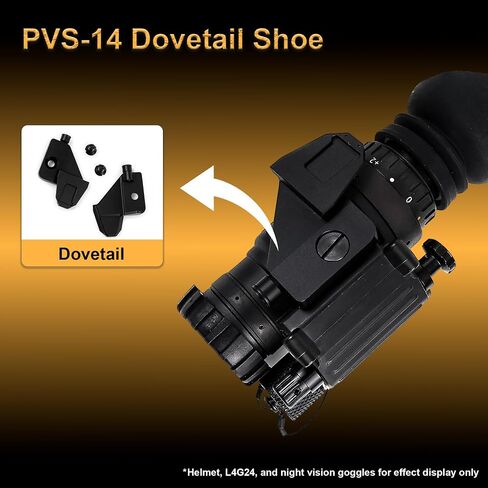 Night Vision Goggles Binocular Bridge Mount + Dovetail Shoe for Dual PVS14 | Metal Helmet NVG Mount,Monocular NVGs Parts,PVS-14 Adapter Compatible with PVS 14 Night-Vision Only in Saudi Arabia