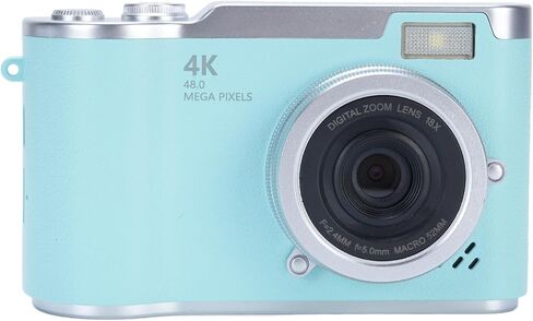 Digital Camera with 2.4" Flip Screen 18X Zoom, 48MP FHD 1080P Point and Shoot Camera Vlogging Camera for (Green) in Saudi Arabia