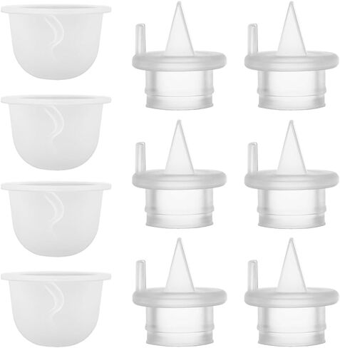 6pcs Duckbill Valves and 4pcs Silicone Diaphragm Compatible with Zomee Z1/Z2/BabyBuddha/NCVI 8782/8780/Motif Twist Breast Pump Replacement Pump Accessories in Saudi Arabia