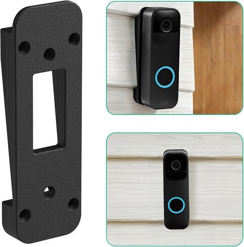 Blink Doorbell Vinyl Siding Mount with Weatherproof Rain Cover | Anti-Glare Protective Shield & Anti-Slip Wedge Kit for Blink Video Doorbell (1st Gen), Fits 4" Standard Vinyl Siding Only in Saudi Arabia