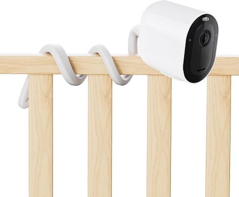 2 Pack Flexible Twist Mount Compatible with Arlo Essential 2K Outdoor/Indoor/Spotlight, Arlo Pro/Pro 2/3/4/5S & Ultra, Bendable No-Drill Security Camera Holder for Damage-Free Installation in Kuwait