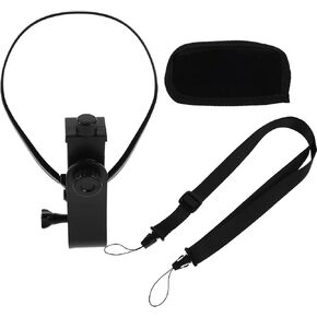 Neck Phone Mount Stand and Camera Chest Holder for POV Recording, Hands-Free Flexible Neck Mount with Strap for Outdoor Cycling Vlogging and Live Broadcast in Saudi Arabia