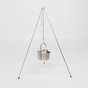 BOXIO - Fire: Stainless Steel Fire Bowl with Grill - Octagon Fire Pit Outdoor & Camping Grill, Small Fire Bowl with Spark Protection, Mini Fire Barrel & Fire Basket for Garden & Campfire (Tripod) in Saudi Arabia
